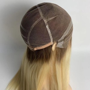 วิกผมซิลิโคนสำหรับผู้หญิงแก้<span class=keywords><strong>ผม</strong></span>ร่วงแบบเต็มวิก<span class=keywords><strong>ผม</strong></span>สีน้ำตาล<span class=keywords><strong>ราก</strong></span>สีบลอนด์วิกทางการแพทย์ - Product Image 5