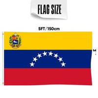 Drapeau du Venezuela 3x5 pieds, livraison rapide, résistant aux plis, en fibre de polyester, impression numérique
