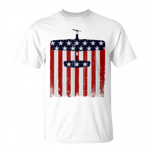 T-shirt promotionnel Nobler Control Line avec drapeau américain du 4 juillet pour avion télécommandé - Product Image 2