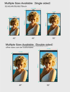 Custom 360&deg; Bendable <strong>LCD</strong> Bar <strong>Display</strong> for Retail Window Advertising 4K Digital Poster Capacitive Touch Interface Custom - Product Image 5