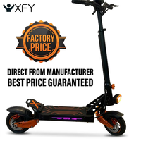 Trottinette électrique tout-terrain 10 pouces haute puissance 1000W avec démarrage par carte NFC, clignotants gauche/droite, pédale lumineuse, livraison rapide en 5 jours