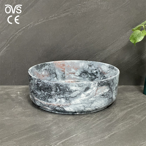 Ovs Bonne Vente Lavabo en Porcelaine Salle de Bain Céramique Au-Dessus du Comptoir Art Lavabo en Marbre Lavabo de Salle de Bain Sans Trou de Robinet - Product Image 6