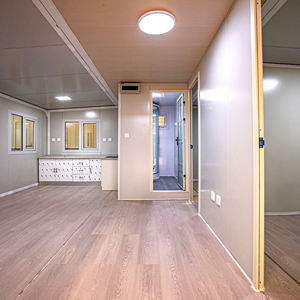 <span class=keywords><strong>Maison</strong></span> conteneur extensible à <span class=keywords><strong>double</strong></span> aile en acier portable de haute qualité, design moderne du milieu du siècle, atelier de bureau - Product Image 2