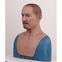 Masque réaliste en silicone intégral de vieil homme européen pour Halloween, cosplay, couvre-visage pour accessoires de costume transgenre