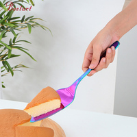 Ensemble de couteau et de serveur à gâteau de mariage en acier inoxydable, logo personnalisé, spatule à découper, qualité alimentaire, style pour fête d'anniversaire