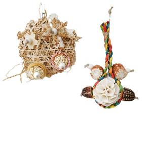 Persediaan mengunyah sedotan bambu burung bayan senar tongkol jagung alami bola rumput untuk parkit, Conure, Cockatiels, Budgies - Product Image 4