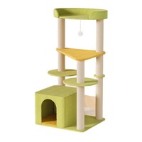 Arbre à chat multi-niveaux pratique avec poteaux à gratter en sisal, structure d'escalade pour chat, boule de jeu, base anti-basculement, pour activité quotidienne des animaux de compagnie en intérieur