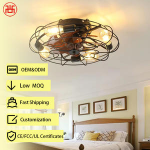 Industrial 7-Blade Metal <b>Ceiling</b> <b>Fan</b> with Warm White <b>LED</b> <b>Light</b> (3500K), Ultra Quiet <30dB DC Motor, 6-Speed Remote, 15.8' Blades - Product Image 1