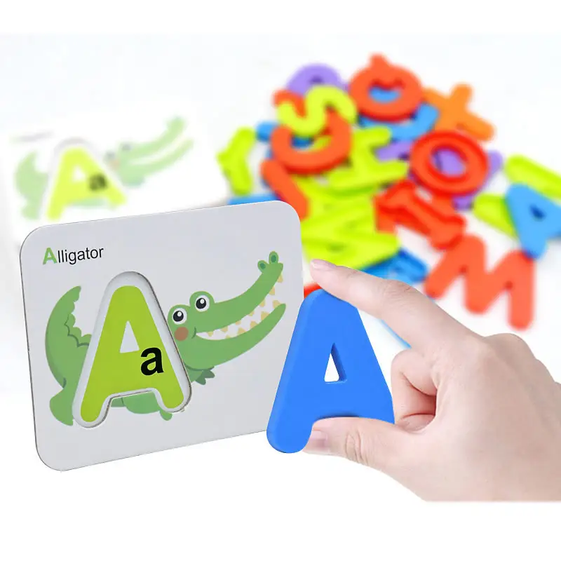 Terlaris Alphabet Puzzle Kartun Hewan Yang Sesuai dengan Kata Yang Sesuai dengan Nomor Kartu Kartu Flash
