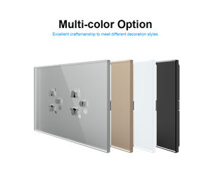 <span class=keywords><strong>LIVOLO</strong></span> EE. UU. Tailandia 3 Pin Dual Socket Panel de vidrio templado completo 16A IP55 Diseño ignífugo impermeable para Villa de hotel de lujo - Product Image 6