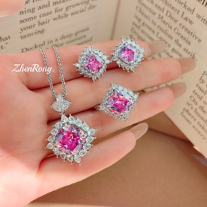 Conjunto de Joyería de Plata Pura Personalizada, Moderna, para Aniversario o Día de San Valentín - Product Image 1
