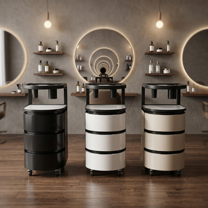Armoire métallique pour salon de beauté, chariot de rangement pour outils de coiffure, chariot de coiffure - Product Image 6