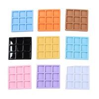 Palette de couleurs à neuf compartiments en plastique pour nail art, plateau portable multifonctionnel pour mélanger les couleurs de vernis à ongles et de gel, pour peinture et pigments