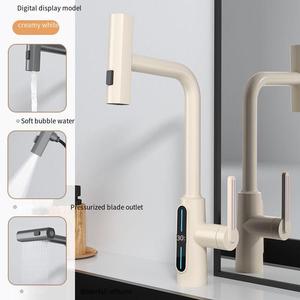 Grifo de dibujo directo de fábrica, grifo de cocina de cobre, pantalla digital inteligente LED, lavabo de verduras, agua fría y caliente - Product Image 2