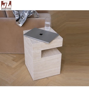 Moderno tavolino in marmo bianco travertino in pietra lucidato Top per interni ed esterni da pranzo Cut-to-Size hotel <span class=keywords><strong>fontane</strong></span> all'aperto - Product Image 4