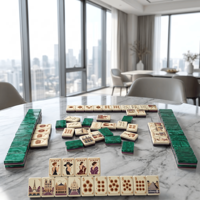 2026 Vente en gros Ensemble de Mahjong américain haut de gamme en acrylique, prêt à l'emploi, pour le divertissement, très vendu, jeu de société design moderne en Lucite esthétique