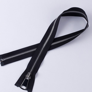 Laite 8 #   Fermetures éclair en laiton à verrouillage automatique, vente en gros, haute qualité, à extrémités ouvertes, pour vestes et manteaux, logo personnalisé, usage intensif - Product Image 1