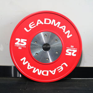 شعار مخصص لون لوحة مطاطية كجم رطل IWF Stadard لون المنافسة المطاط الوفير لوحات المنافسة أقراص صالة ألعاب رياضية لوحات الوزن - Product Image 2