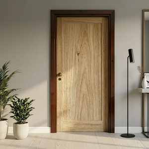 Puerta Ligera de Madera Sengon, Panel Sólido, Duradero, Grano Natural, Interior y Exterior, Diseño Personalizado, Fabricante OEM - Product Image 3