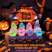 Jouet Squishy Halloween en Maltose, Fantôme, Citrouille, Chauve-souris, Jouet Anti-stress à Rebond Lent, Cadeau de Fête