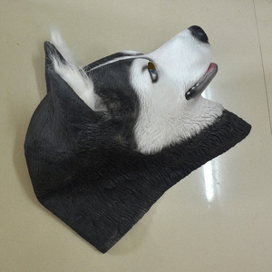 Halloween divertido perro <span class=keywords><strong>Husky</strong></span> máscara realista látex Animal tocado mascota disfraz fiesta vestir - Product Image 5