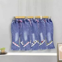 Celana Jeans Anak Perempuan Laki-laki Model Slim Fit Bell Bottom Gaya Korea Pewarnaan Khusus Pinggang Sedang Modis Serbaguna Musim Semi
