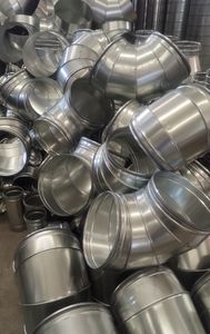 Encaixe De Duto Espiral Cotovelo Espiral De Aço Galvanizado Plug-in Cotovelo Espiral - Product Image 6