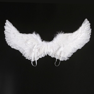 Costume d'ailes d'<span class=keywords><strong>ange</strong></span> en plumes pour filles <span class=keywords><strong>et</strong></span> adultes - Accessoires de mariage, <span class=keywords><strong>déguisement</strong></span>, performance, jeu parent-enfant - Product Image 4