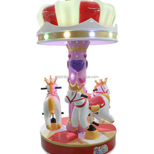 Merry Go Round Playground Equipment <span class=keywords><strong>Kids</strong></span> Carrusel Simple China Carrusel Animal 3 Seat Horse <span class=keywords><strong>Carousel</strong></span> para la venta - Product Image 3