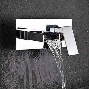 Duitse Kranen Mixer Messing Enkel Handvat Wastafel Waterval Badkuip Kraan Koud Water Muur Gemonteerde Kraan - Product Image 4