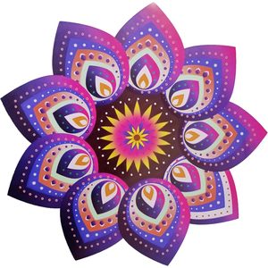 PARIJAT HANDICRAFT Rangoli Floor Table <b>Sticker</b> Multicolor Vinpvc for Home Interior Decoration Indian Wedding Festival <b>Decor</b> Gift - Product Image 2