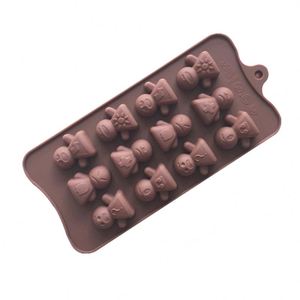 600 12แม้อีโมติคอนตุ๊กตาซิลิโคนช็อคโกแลตแม่พิมพ์น้ำแข็งตาข่ายแม่พิมพ์ปูนปลาสเตอร์น้ำมันหอมระเหยแม่พิมพ์ - Product Image 3