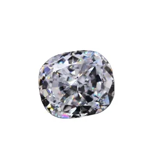 Tianyu Gems Special Custom Cut 2ct D VVS1 Girdle Faceted Crushed Ice Cut Long Cushion Moissanite Stone Price