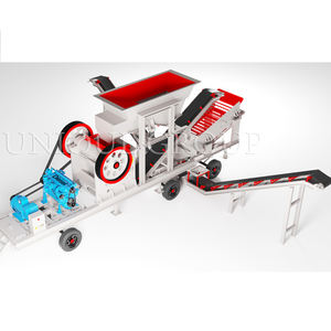 Diseño especial para la minería Planta de trituración de mandíbula móvil con trituradora de impacto de cono de mandíbula y trituradora de piedra de pantalla vibratoria - Product Image 1