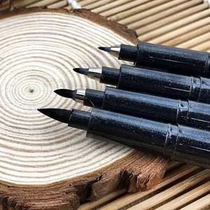 1 ensemble de stylos de calligraphie et lettrage à la main, brosse à recharge flexible, lot de marqueurs pour <span class=keywords><strong>Signature</strong></span>, <span class=keywords><strong>dessin</strong></span>, calligraphie, 4 tailles - Product Image 3