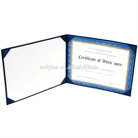 Vente en gros de porte-certificat en cuir A4 porte-certificat de couverture de diplôme porte-dossier de graduation personnalisé de style livre de luxe