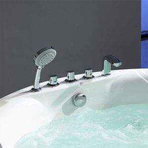 Bañera de <span class=keywords><strong>Hidromasaje</strong></span> Redonda de Acrílico de Alta Calidad, 1.5m, Independiente, Empotrada, con Burbujas, Moderna, para Exteriores, Ideal para Villas - Product Image 3