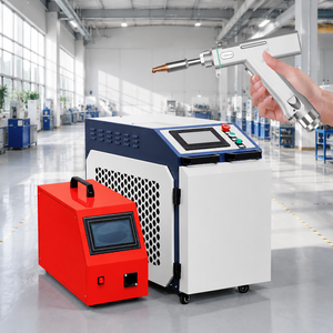 Soudeuse, découpeuse et nettoyeuse <span class=keywords><strong>laser</strong></span> à fibre portative 2000W pour tôles métalliques, acier au carbone, aluminium – Machine de soudage portable - Product Image 1