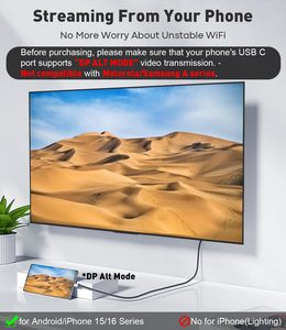 Syong USB-C để HDMI cáp 4K60hz tốc độ cao USB Loại C để HDMI 2.0 bện dây cho <span class=keywords><strong>Iphone</strong></span> 15 Series, MacBook Pro/không khí, <span class=keywords><strong>iPad</strong></span> Pro - Product Image 3