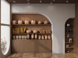 Comptoir de bar en bois LED personnalisé, vitrine à desserts moderne, aménagement intérieur de café - Product Image 4