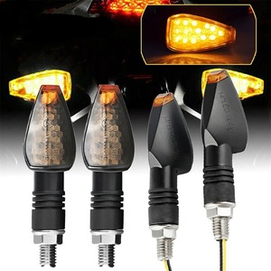 Modificación <span class=keywords><strong>de</strong></span> motocicleta adecuada para luz direccional LED <span class=keywords><strong>de</strong></span> 14 LED <span class=keywords><strong>de</strong></span> mango <span class=keywords><strong>corto</strong></span> estilo <span class=keywords><strong>Caperucita</strong></span> <span class=keywords><strong>Roja</strong></span> - Product Image 5