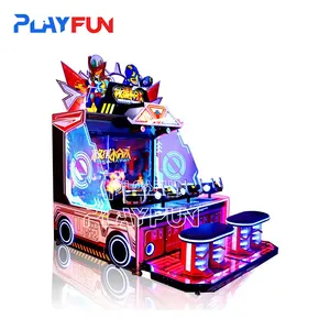 Newest Coin-operated gun arcade 4 players family fun 3D 75 Inch large LCD screen education theme water shooting game machine