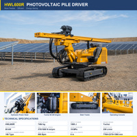Pileuse solaire avec machine de battage hydraulique pour le battage de pieux de fondations photovoltaïques, équipement de battage de poteaux solaires