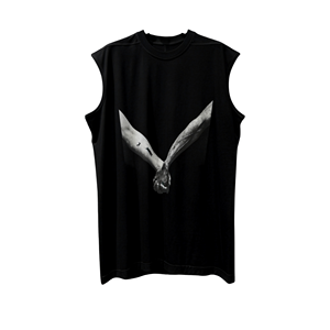 Camiseta sin Mangas para Hombre, 210GSM, con Logotipo Personalizado OEM, Secado Rápido, Sensación Fresca, Teñido Liso, Transpirable, de Algodón y Sorona - Product Image 4
