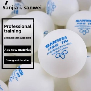 <span class=keywords><strong>Pelotas</strong></span> <span class=keywords><strong>de</strong></span> <span class=keywords><strong>tenis</strong></span> <span class=keywords><strong>de</strong></span> <span class=keywords><strong>mesa</strong></span> <span class=keywords><strong>profesionales</strong></span> SANWEI, paquete <span class=keywords><strong>de</strong></span> 100, 40 + costuras, ABS <span class=keywords><strong>de</strong></span> tres estrellas para entrenamiento y competición - Product Image 3