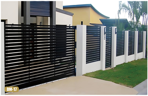 Barrière électrique à double battant en aluminium pleine hauteur Porte coulissante <span class=keywords><strong>solaire</strong></span> automatique pour entrée d'allée pour appartements indiens - Product Image 2