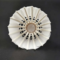 Volant de badminton en plumes d'oie droites de classe A, sandwich 2 couches en liège, haute durabilité, pour matchs de club, vente en gros, directement de l'usine, OEM