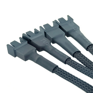 Tùy Chỉnh Cáp 4Pin Pwm <span class=keywords><strong>Fan</strong></span> Splitter 1 Để <span class=keywords><strong>4</strong></span>, Lắp Ráp Cáp Cho PC CPU Làm Mát Điện Quạt Mở Rộng Với Nylon Lưới - Product Image 5