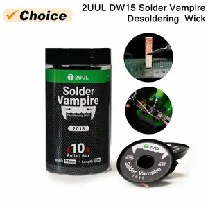2UUL DW15 Mèche à dessouder 10 rouleaux/boîte 2015 pour la réparation de cartes de circuits imprimés de téléphones mobiles, outil de dessoudage, mèche à dessouder - Product Image 2