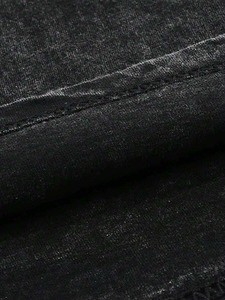 Men's casual distressed washed crew neck drop shoulder <b>T</b>-<b>shirt</b>, adorned with wing print. Customization available.F10 - Product Image 3